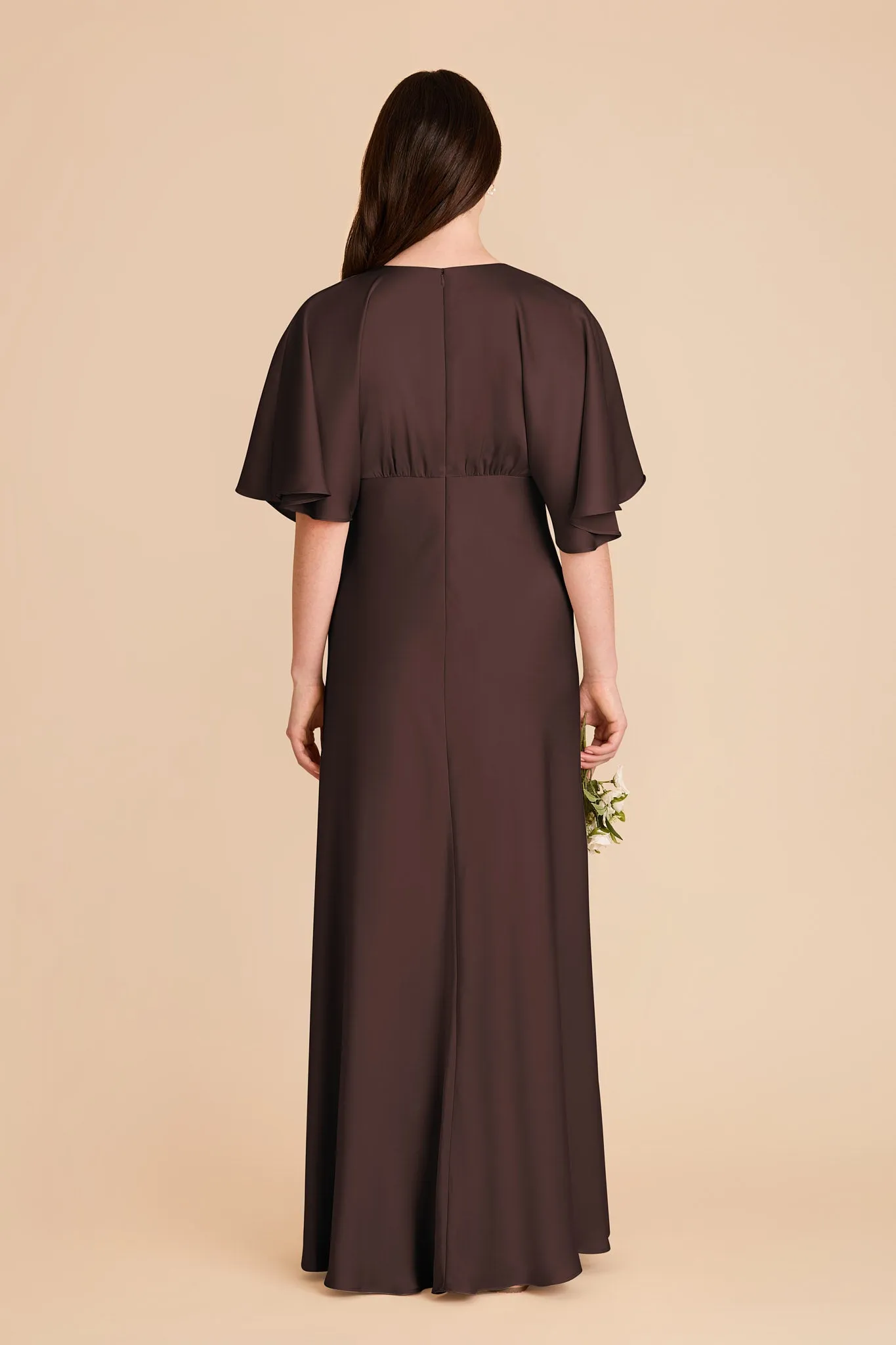 Shyla Matte Satin Dress - Espresso sold by Birdy Grey product image thumbnail 5