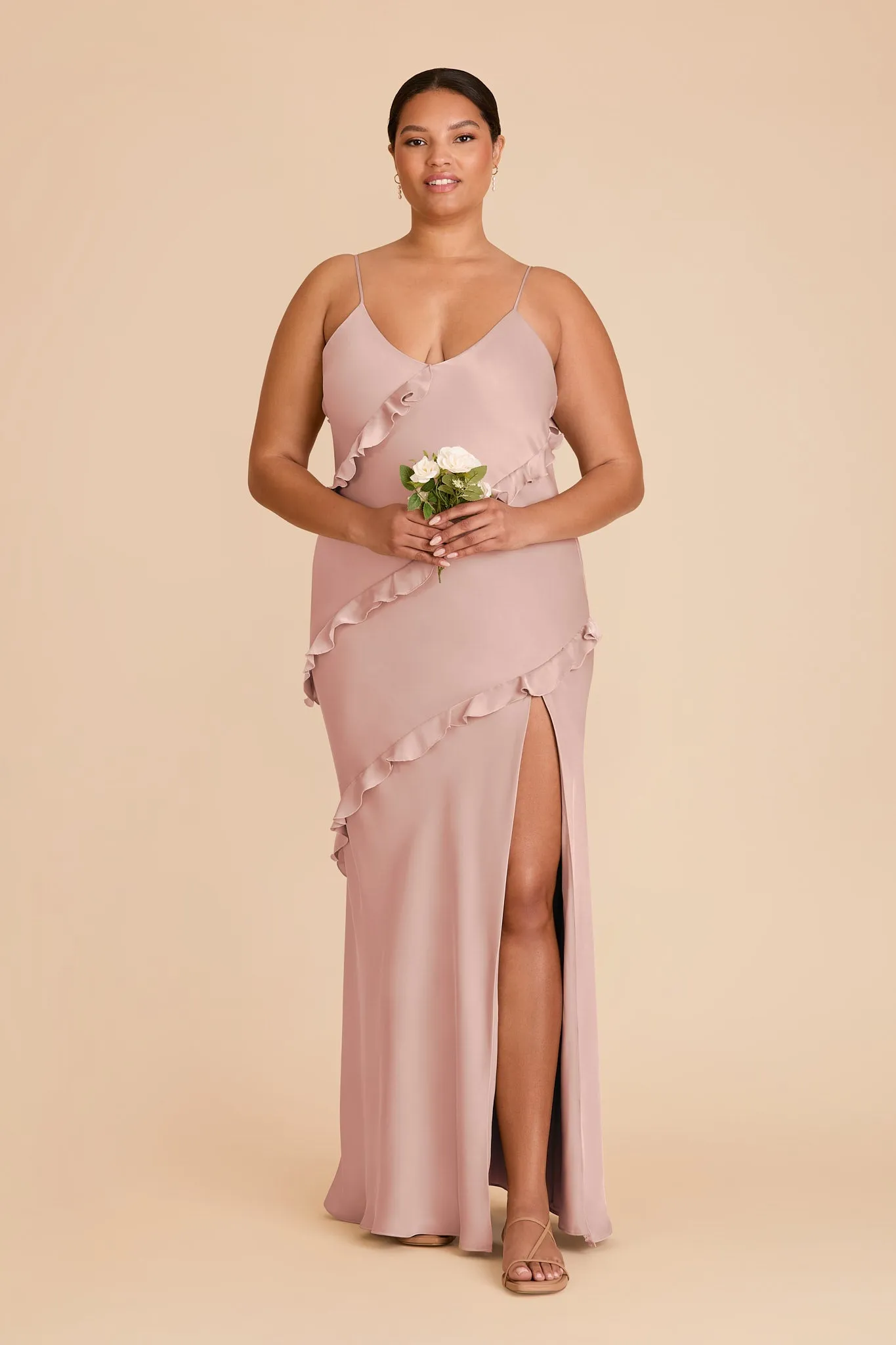Valentina Matte Satin Dress - English Rose sold by Birdy Grey product image thumbnail 2