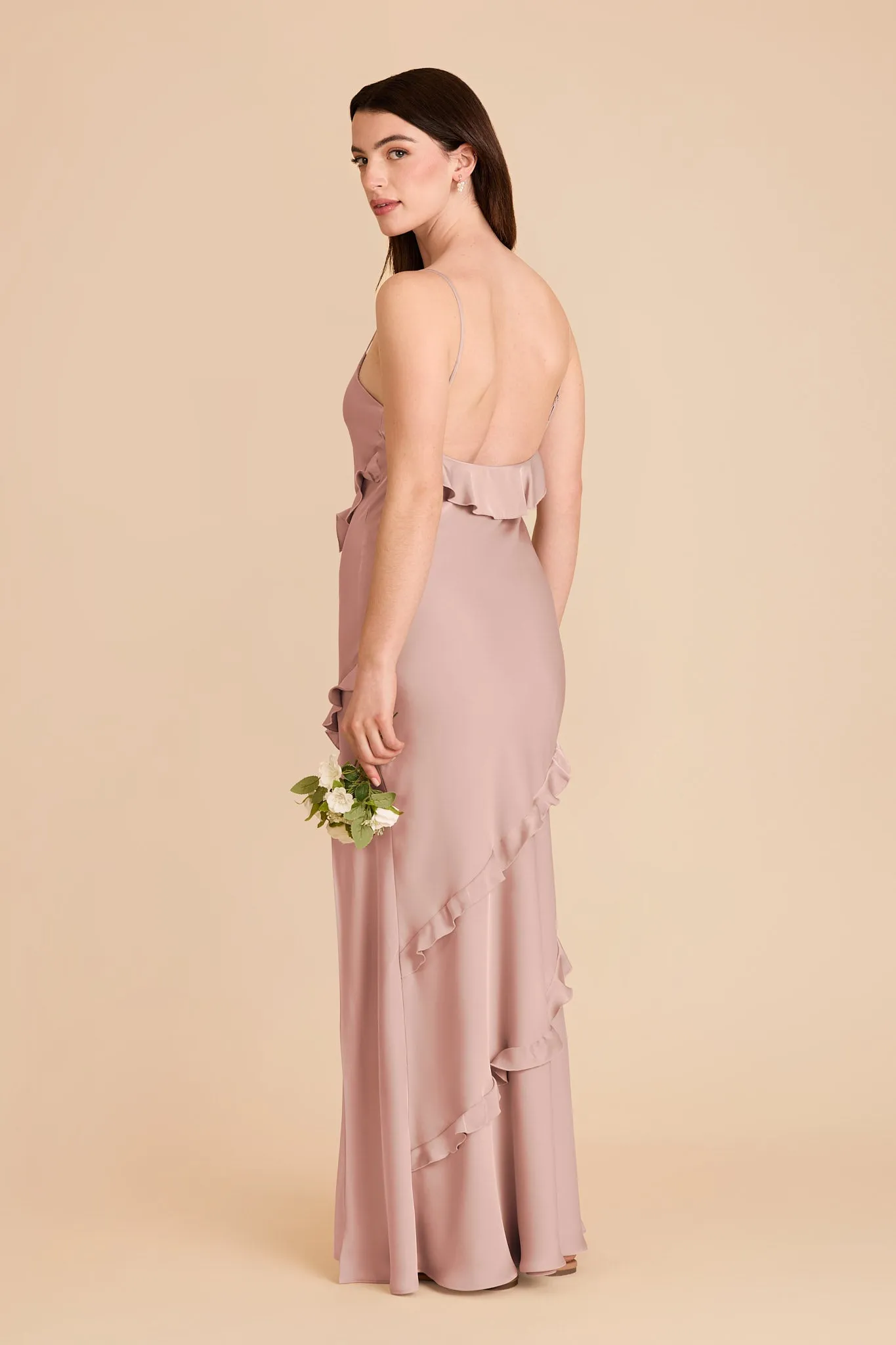 Valentina Matte Satin Dress - English Rose sold by Birdy Grey product image thumbnail 5