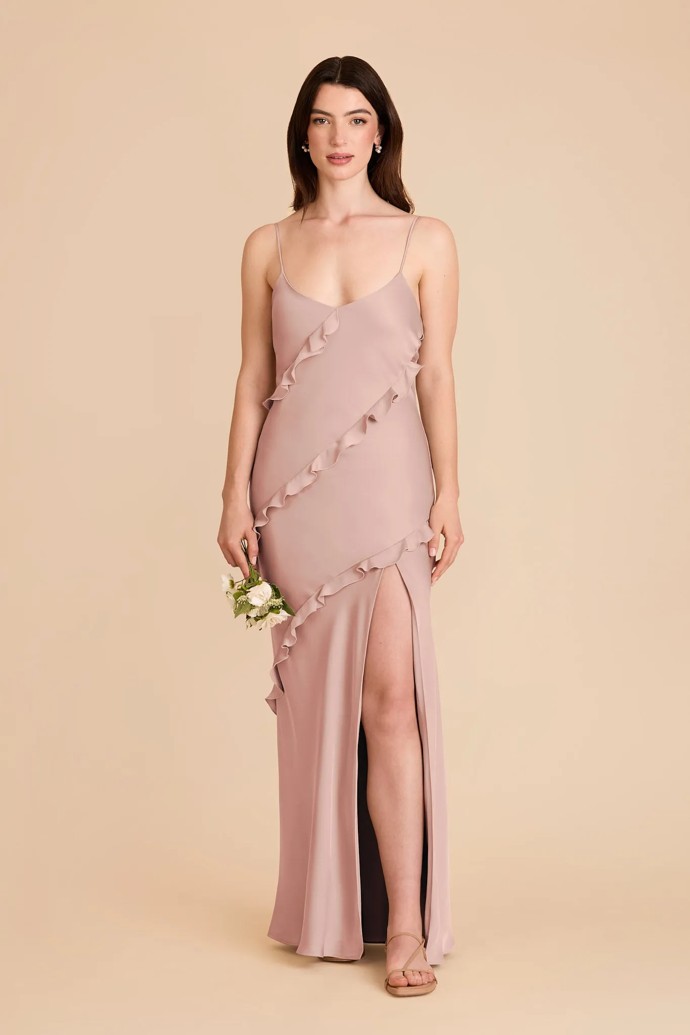 Valentina Matte Satin Dress - English Rose sold by Birdy Grey product image thumbnail 3