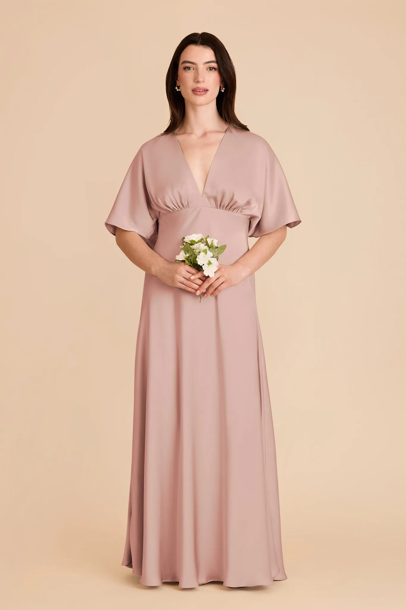 Shyla Matte Satin Dress - English Rose sold by Birdy Grey product image thumbnail 3