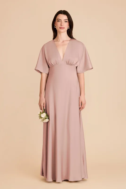 Shyla Matte Satin Dress - English Rose sold by Birdy Grey