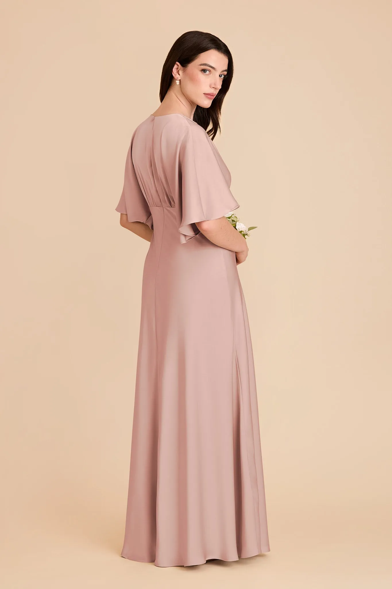 Shyla Matte Satin Dress - English Rose sold by Birdy Grey product image thumbnail 4