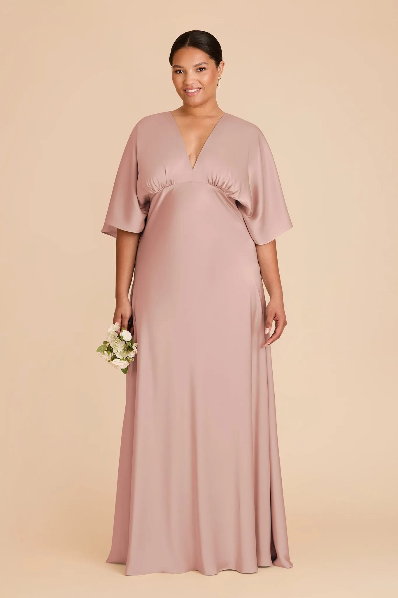 Shyla Matte Satin Dress - English Rose sold by Birdy Grey product image thumbnail 2