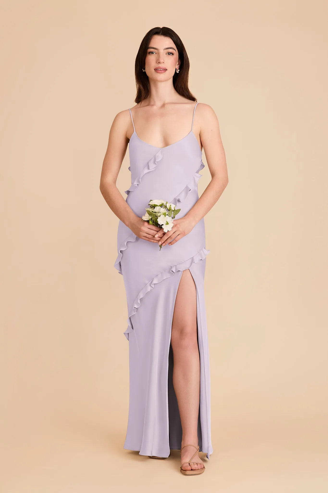 Valentina Matte Satin Dress - Dusty Lilac sold by Birdy Grey product image thumbnail 3