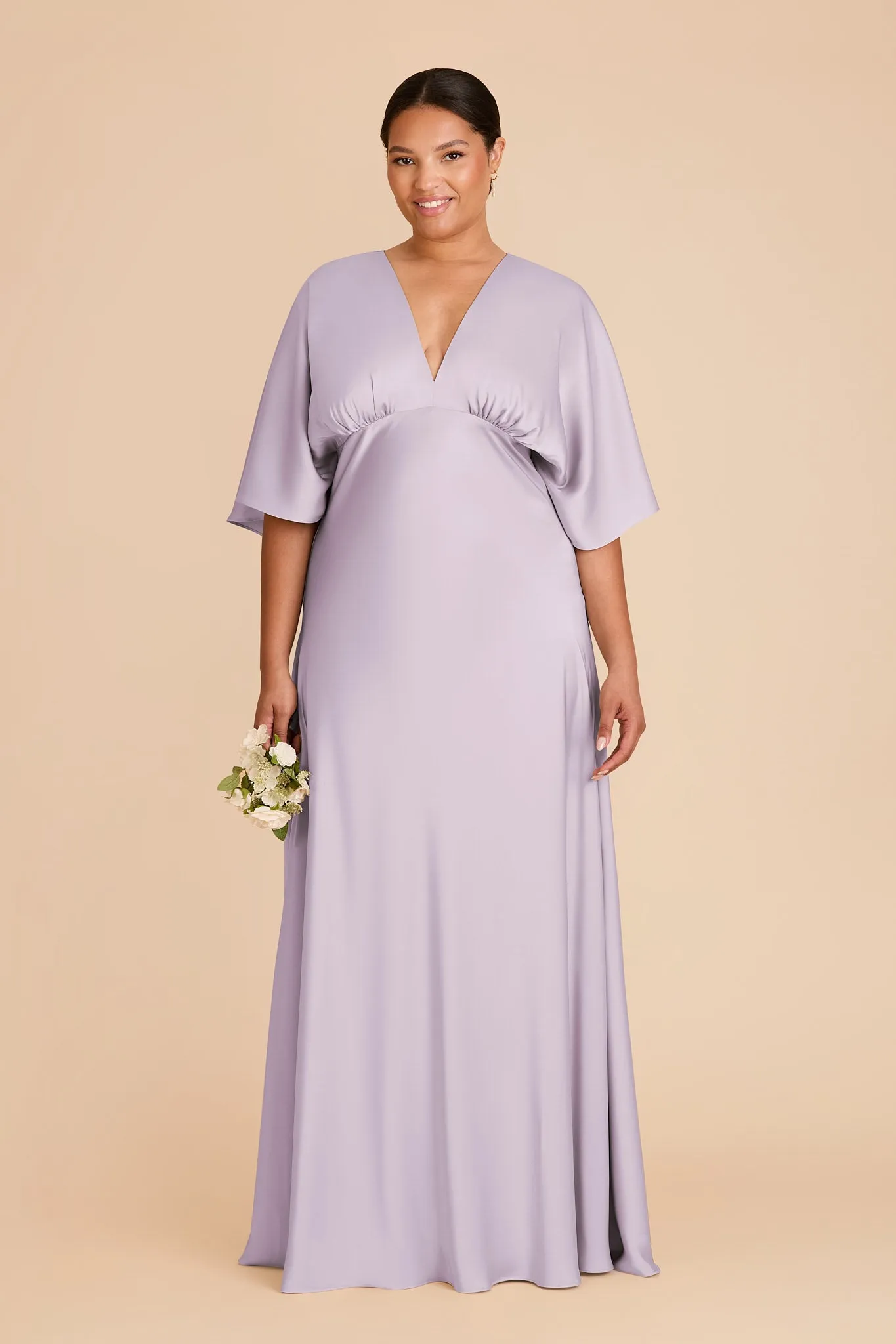 Shyla Matte Satin Dress - Dusty Lilac sold by Birdy Grey product image thumbnail 2