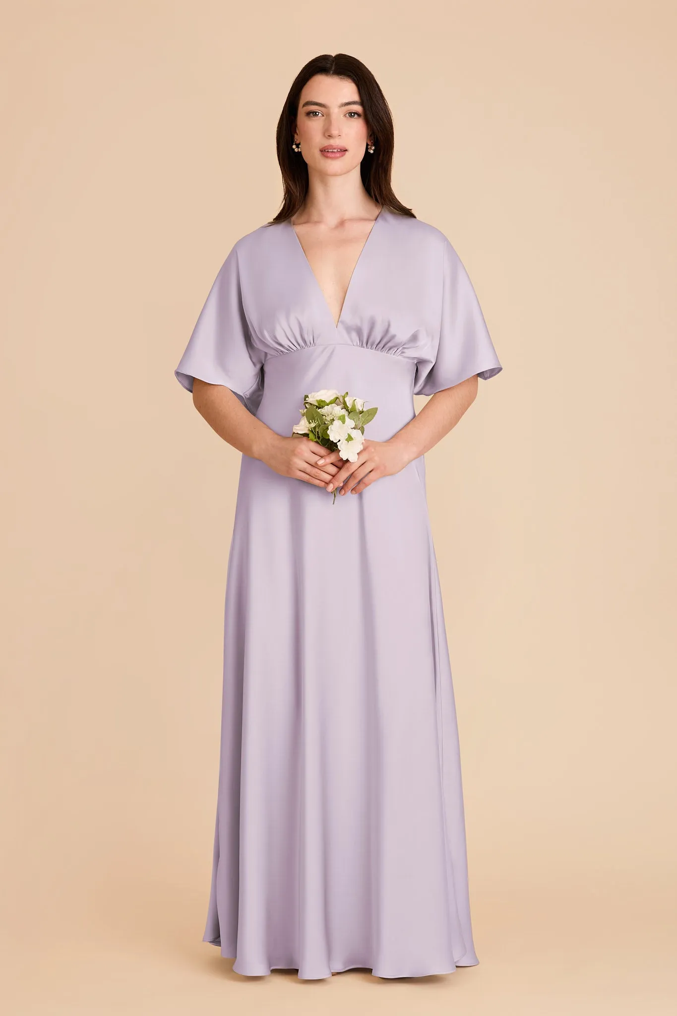 Shyla Matte Satin Dress - Dusty Lilac sold by Birdy Grey product image thumbnail 3