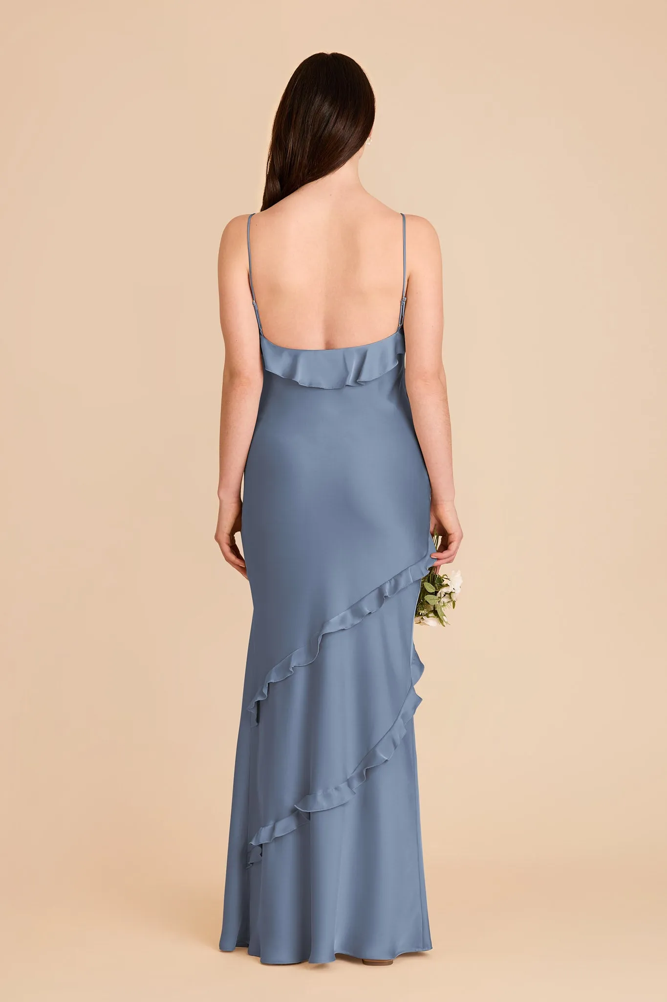 Valentina Matte Satin Dress - French Blue sold by Birdy Grey product image thumbnail 3
