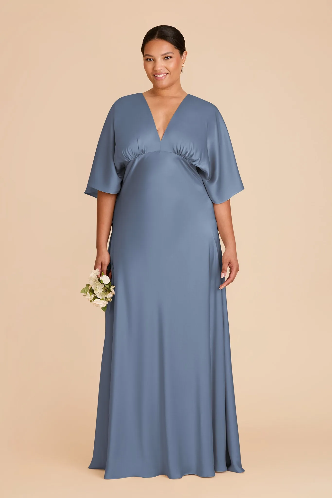 Shyla Matte Satin Dress - French Blue sold by Birdy Grey product image thumbnail 2