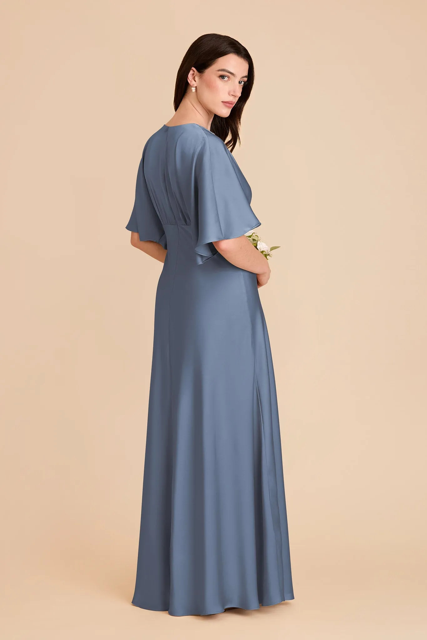 Shyla Matte Satin Dress - French Blue sold by Birdy Grey product image thumbnail 4
