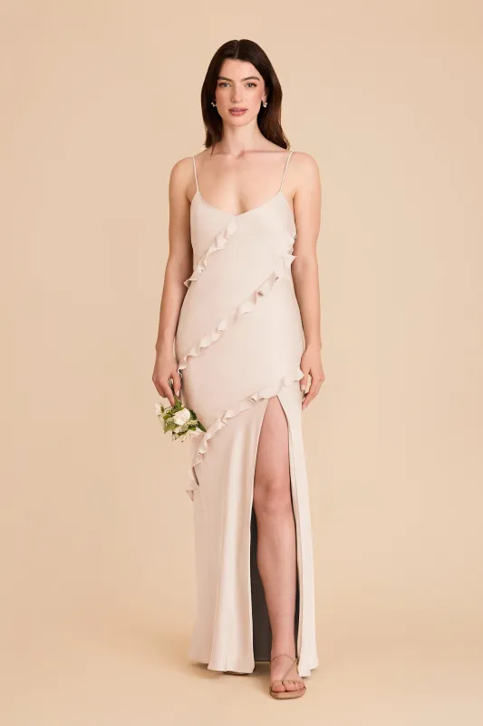 Valentina Matte Satin Dress - Champagne sold by Birdy Grey