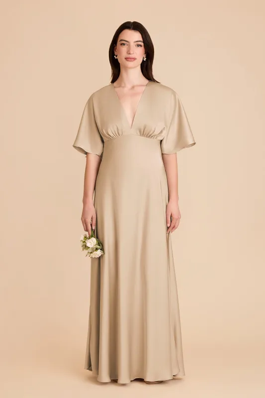Shyla Matte Satin Dress - Gold sold by Birdy Grey