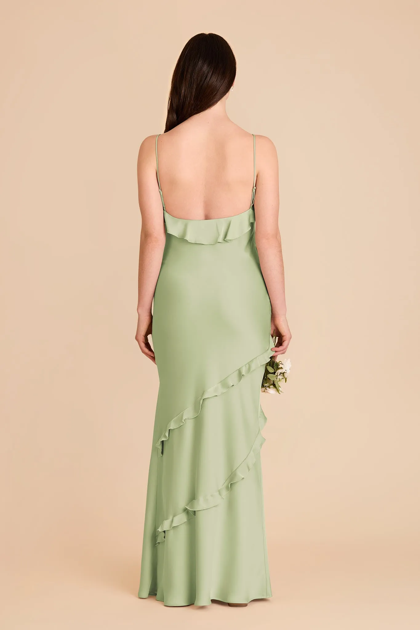 Valentina Matte Satin Dress - Pale Pistachio sold by Birdy Grey product image thumbnail 5