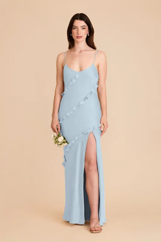 Valentina Matte Satin Dress - Mist Blue sold by Birdy Grey