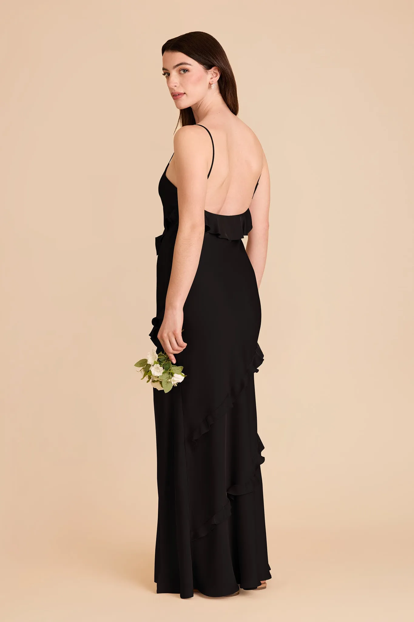 Valentina Matte Satin Dress - Black sold by Birdy Grey product image thumbnail 4
