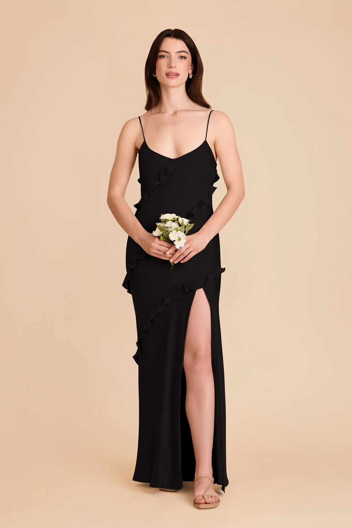 Valentina Matte Satin Dress - Black sold by Birdy Grey product image thumbnail 3