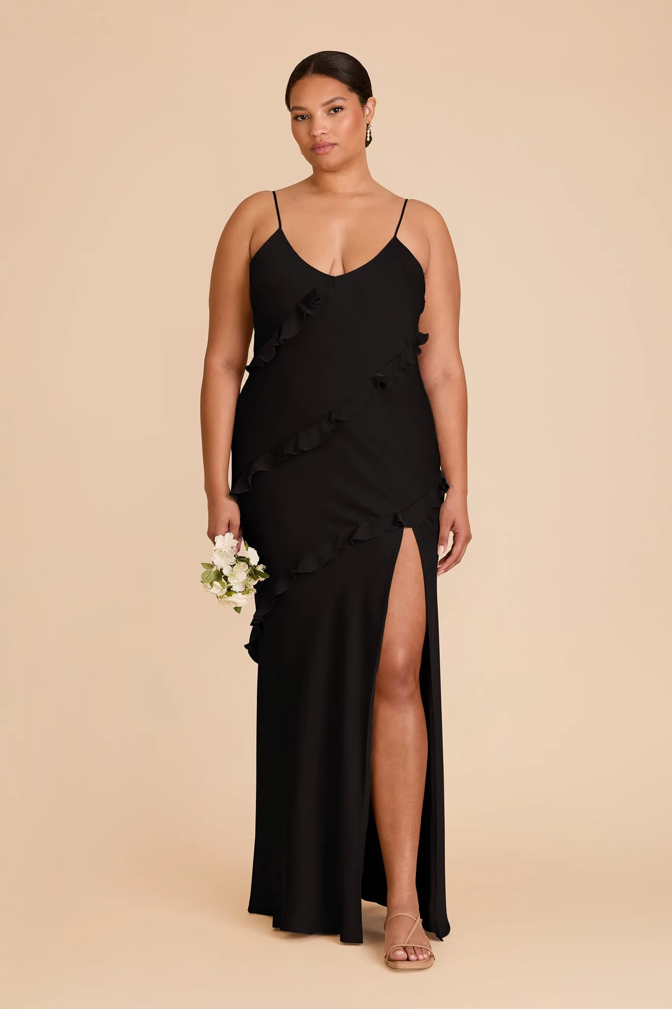 Valentina Matte Satin Dress - Black sold by Birdy Grey product image thumbnail 2