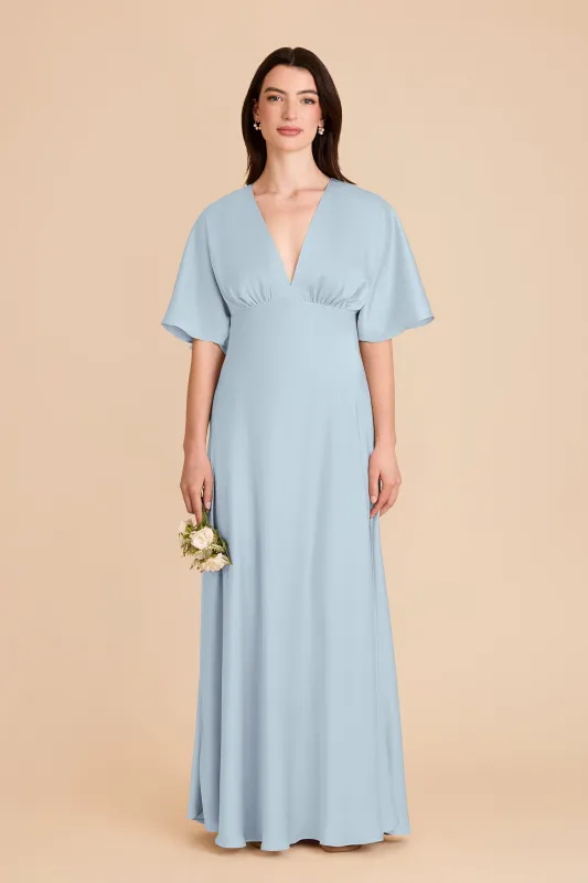 Shyla Matte Satin Dress - Mist Blue sold by Birdy Grey