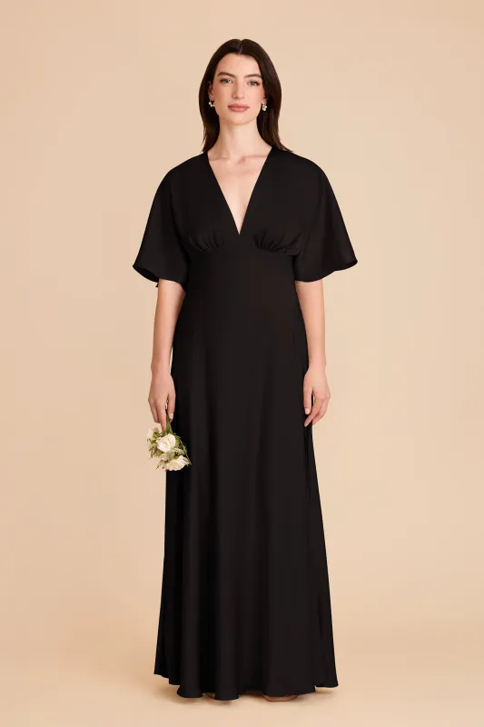 Shyla Matte Satin Dress - Black sold by Birdy Grey