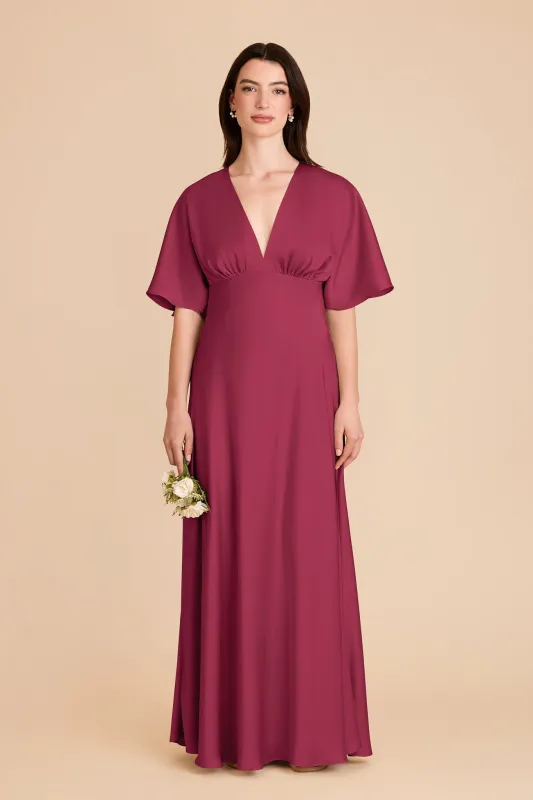 Shyla Matte Satin Dress - Berry sold by Birdy Grey
