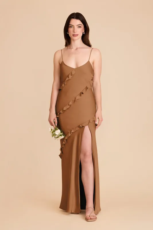 Valentina Matte Satin Dress - Copper sold by Birdy Grey