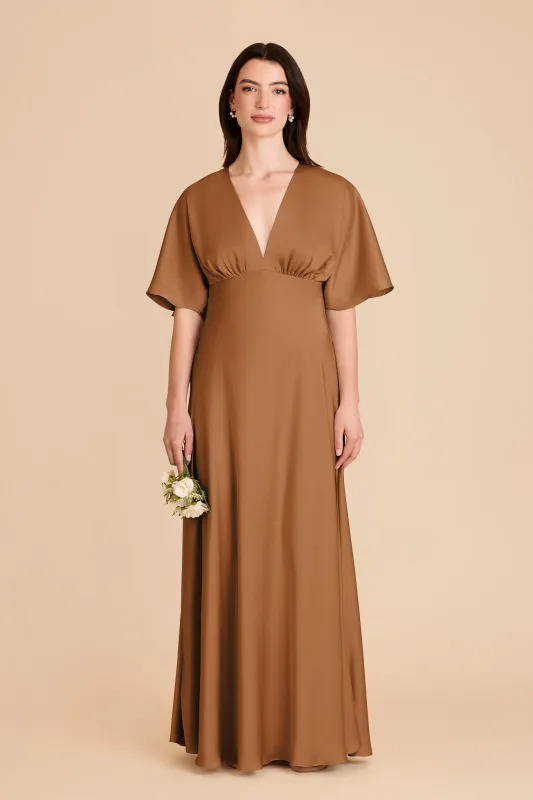 Shyla Matte Satin Dress - Copper sold by Birdy Grey