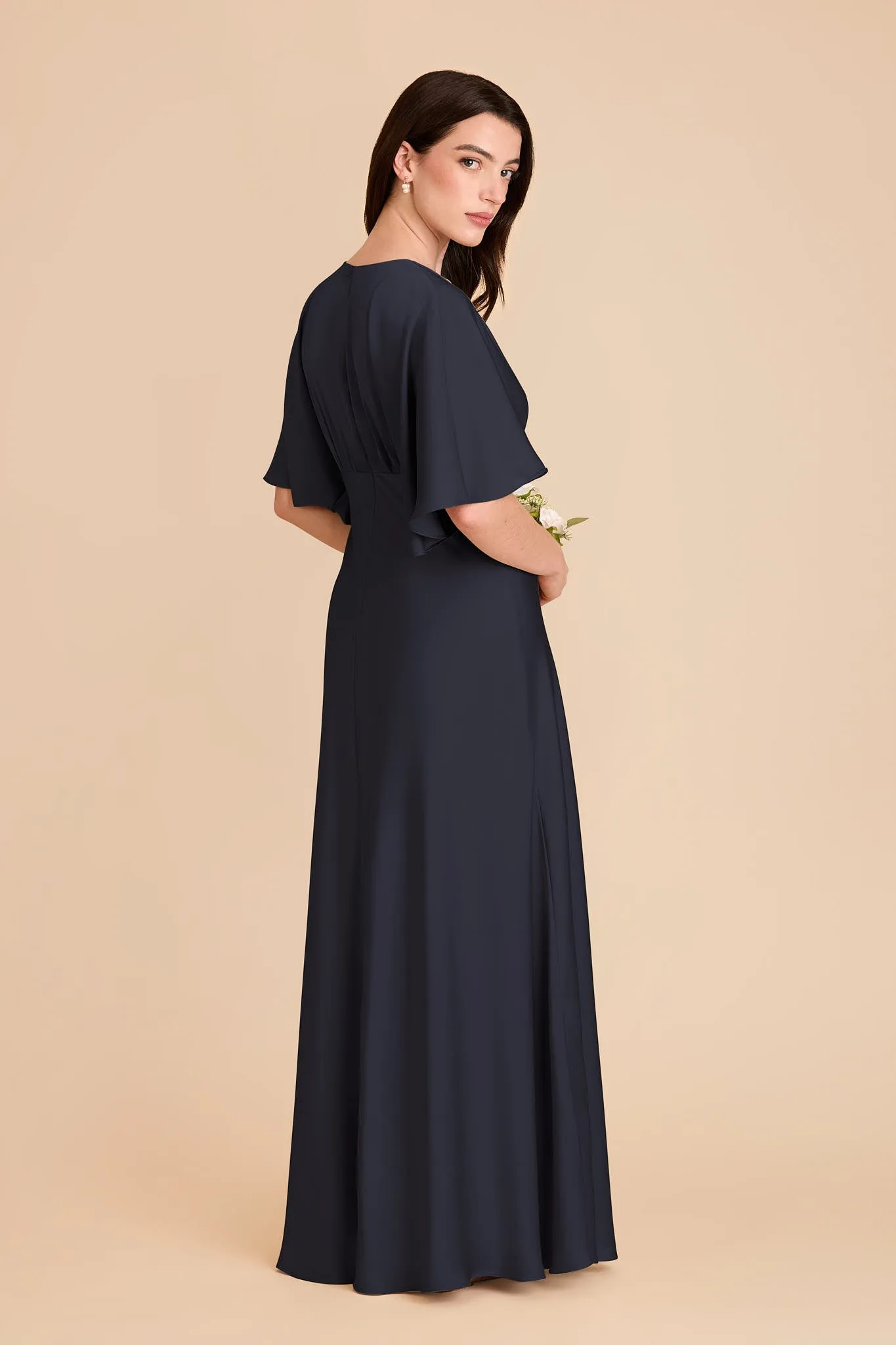 Shyla Matte Satin Dress - Navy sold by Birdy Grey product image thumbnail 5
