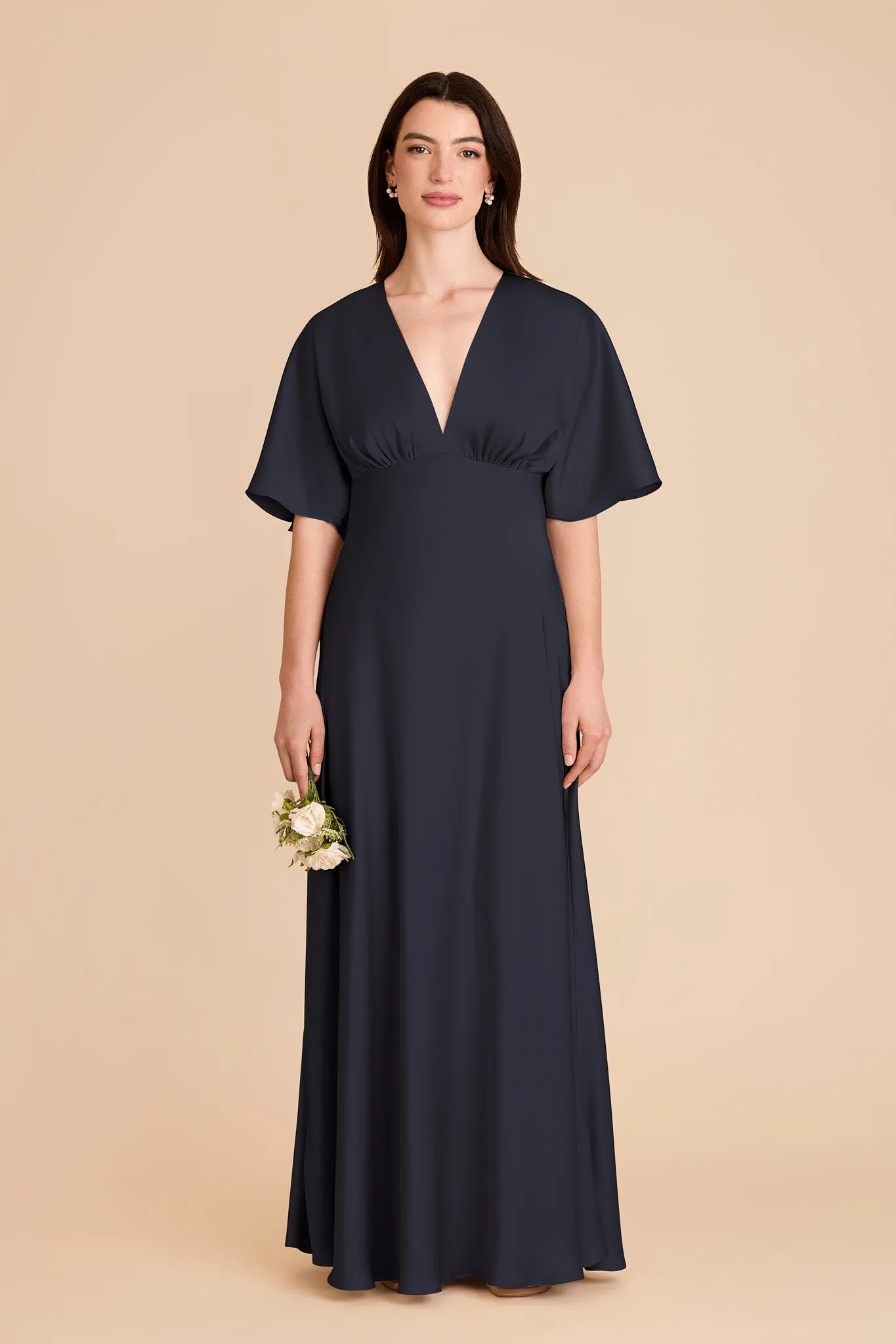 Shyla Matte Satin Dress - Navy sold by Birdy Grey product image thumbnail 3