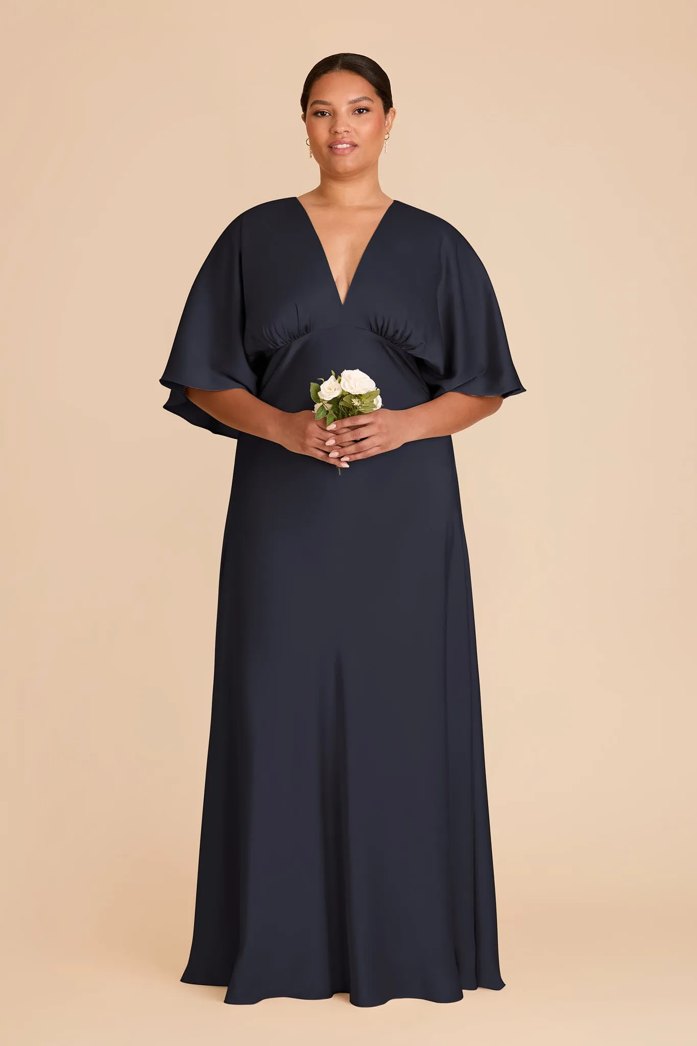 Shyla Matte Satin Dress - Navy sold by Birdy Grey product image thumbnail 2