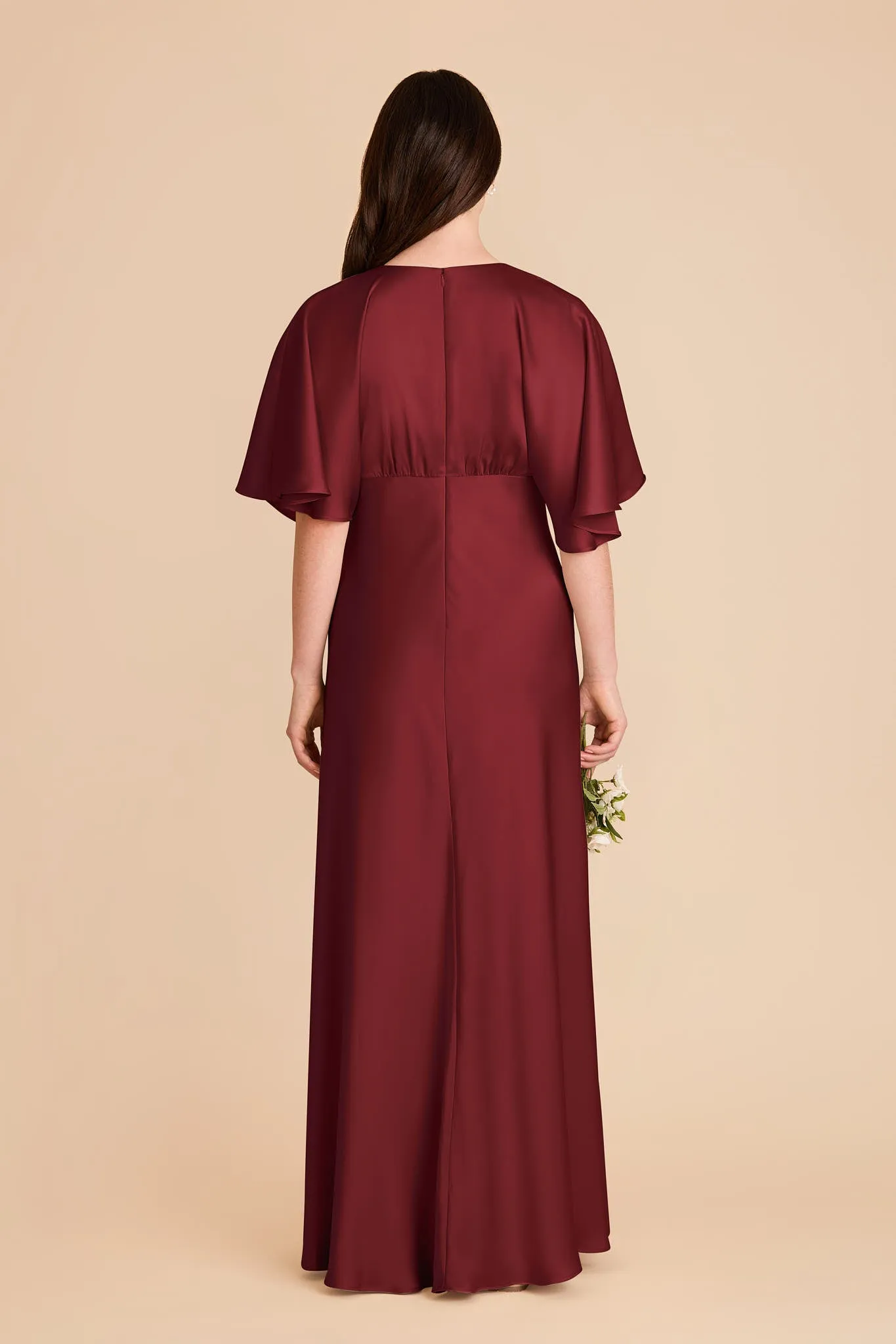 Shyla Matte Satin Dress - Burgundy sold by Birdy Grey product image thumbnail 5