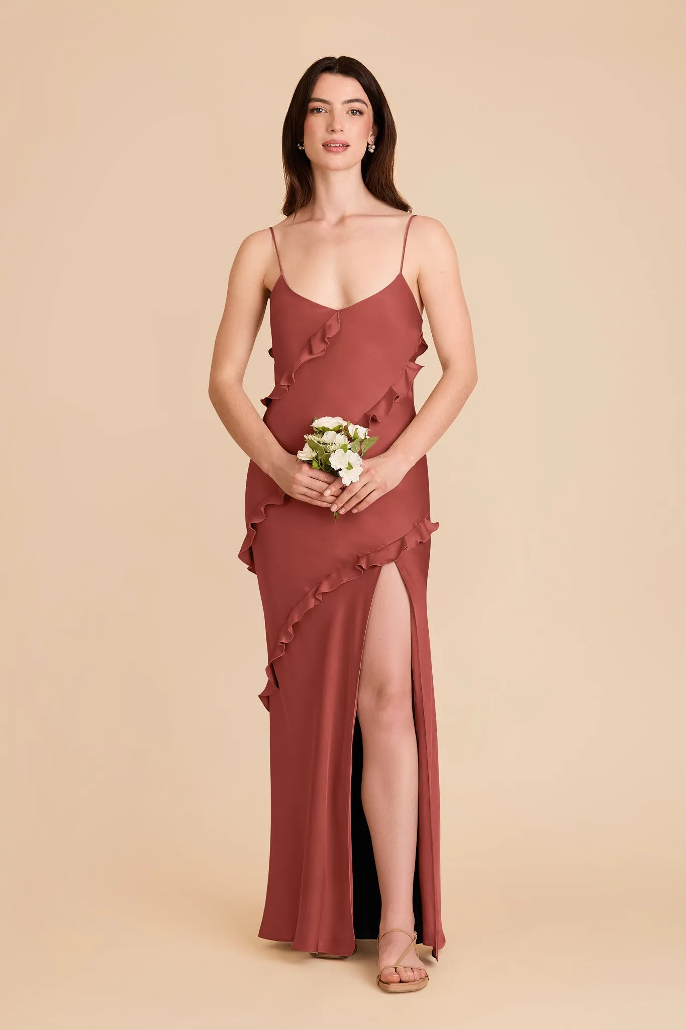 Valentina Matte Satin Dress - Spice sold by Birdy Grey