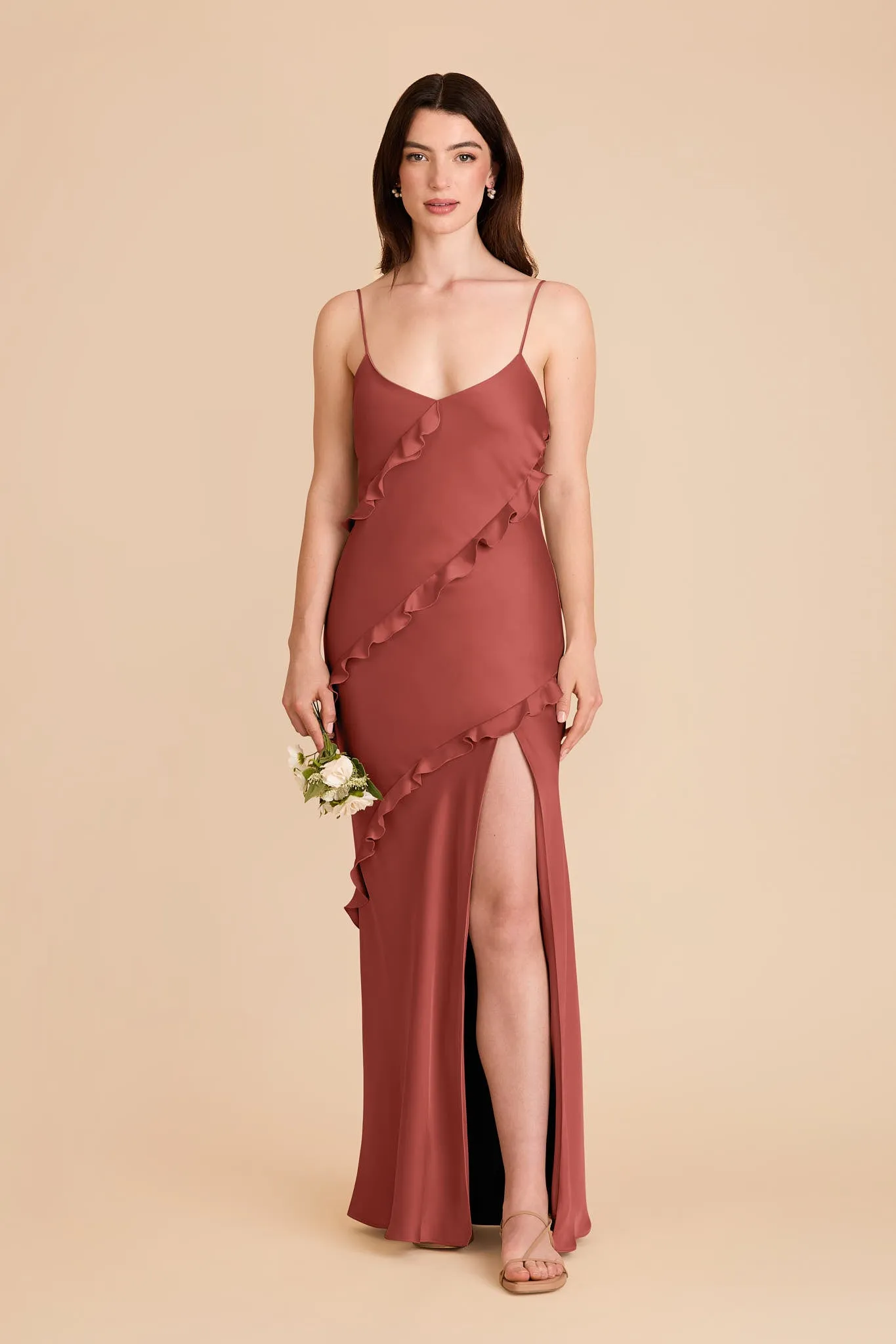 Valentina Matte Satin Dress - Spice sold by Birdy Grey product image thumbnail 3