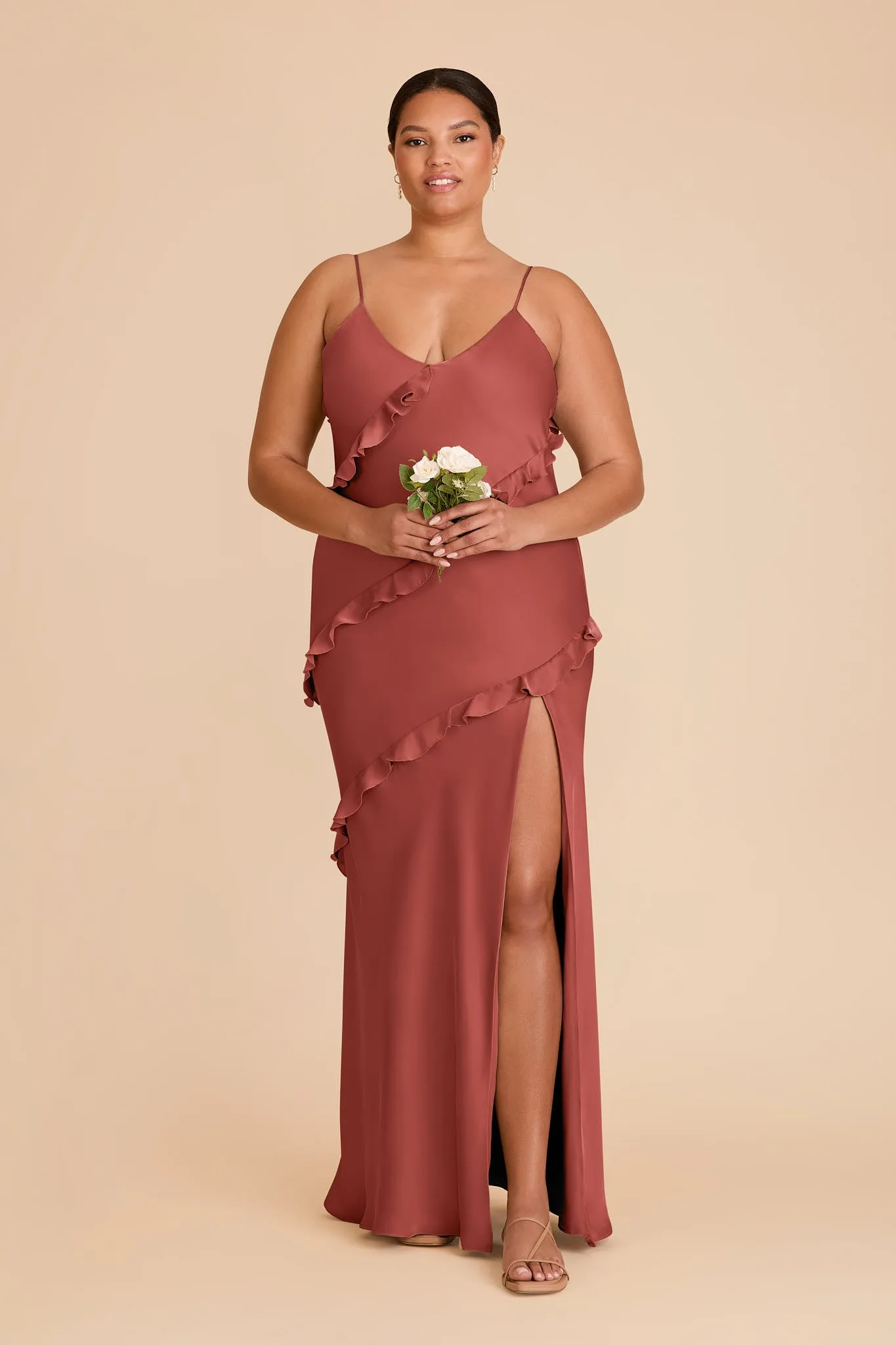 Valentina Matte Satin Dress - Spice sold by Birdy Grey product image thumbnail 2