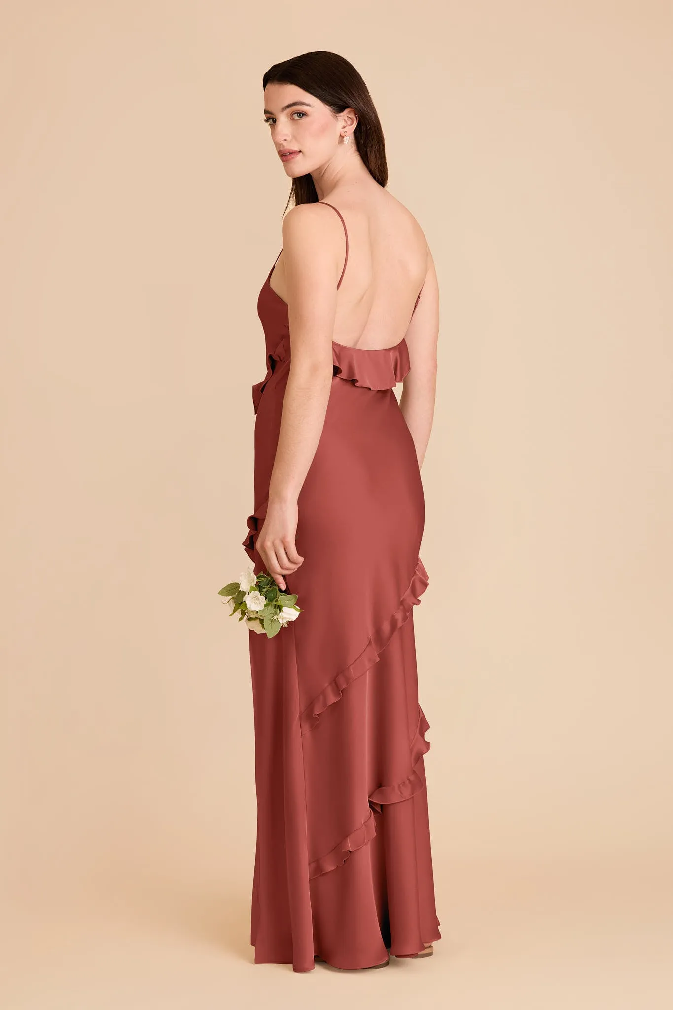 Valentina Matte Satin Dress - Spice sold by Birdy Grey product image thumbnail 4