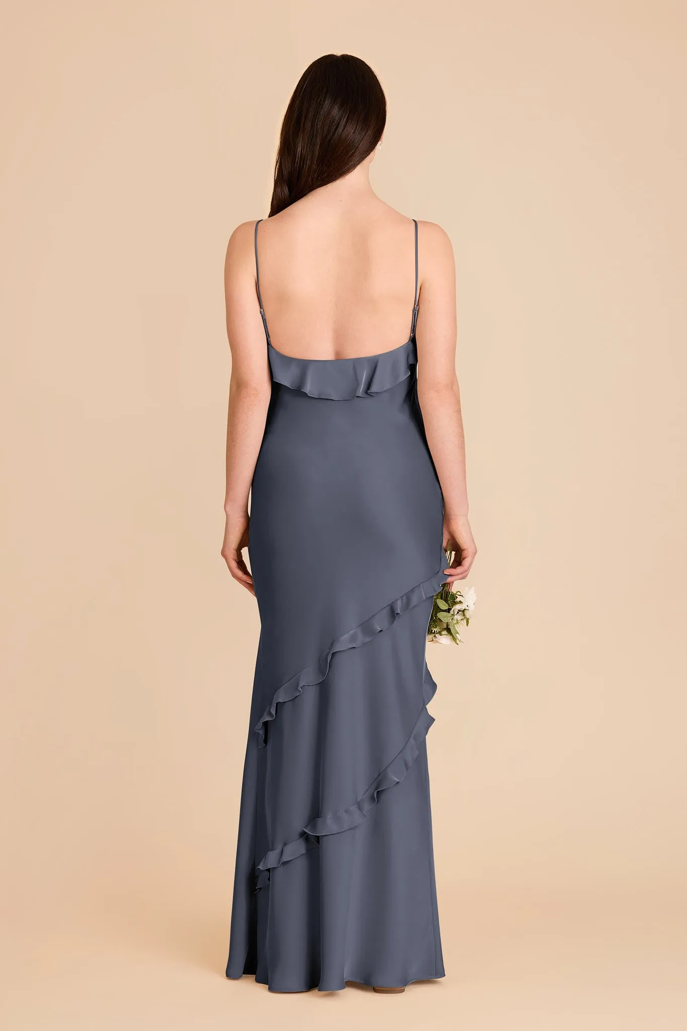 Valentina Matte Satin Dress - Dusk Blue sold by Birdy Grey product image thumbnail 5