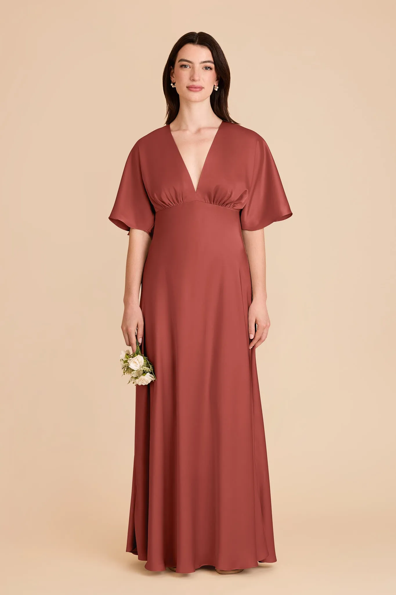 Shyla Matte Satin Dress - Spice sold by Birdy Grey