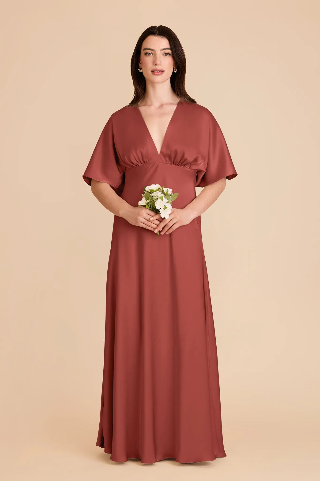 Shyla Matte Satin Dress - Spice sold by Birdy Grey product image thumbnail 3