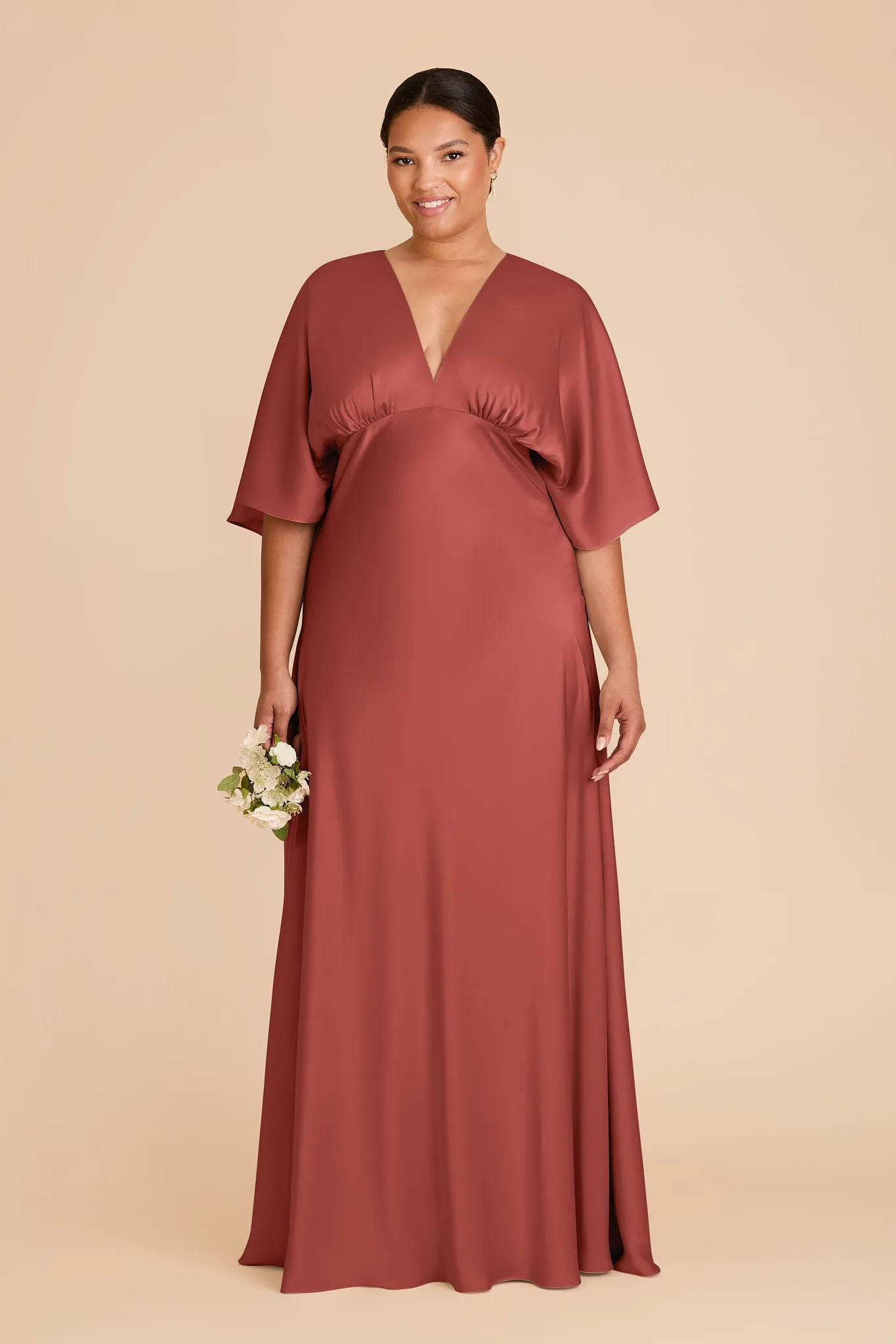 Shyla Matte Satin Dress - Spice sold by Birdy Grey product image thumbnail 2