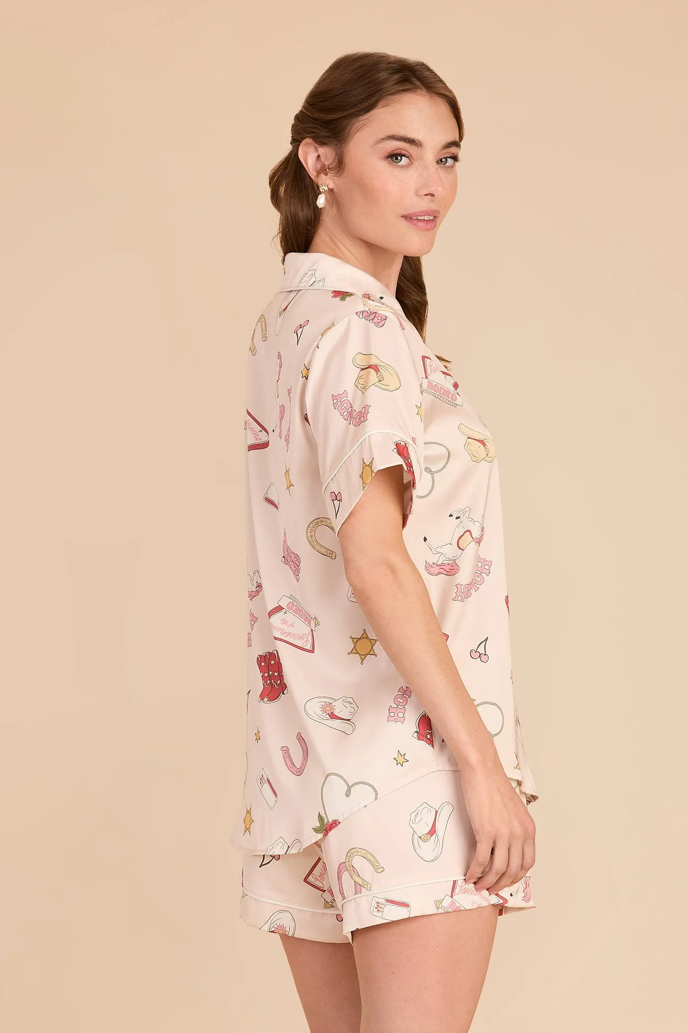 Jonny Satin Print Pajama Set - Last Rodeo sold by Birdy Grey product image thumbnail 5