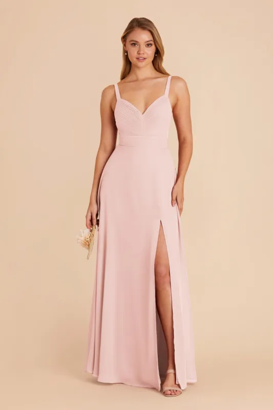 Deborah Chiffon Dress - Blush Pink sold by Birdy Grey