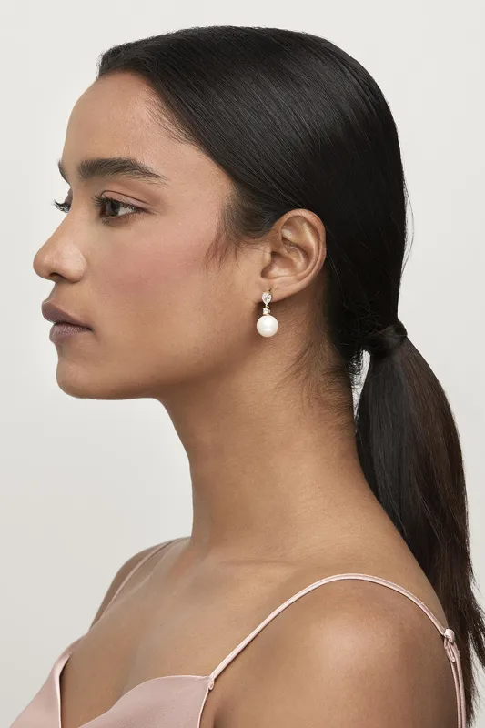 Paddington Pearl Drop Earrings - Gold sold by Birdy Grey