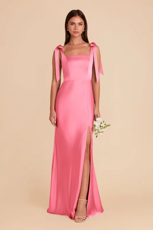 Alex Convertible Dress Matte Satin - Bon Bon Pink sold by Birdy Grey