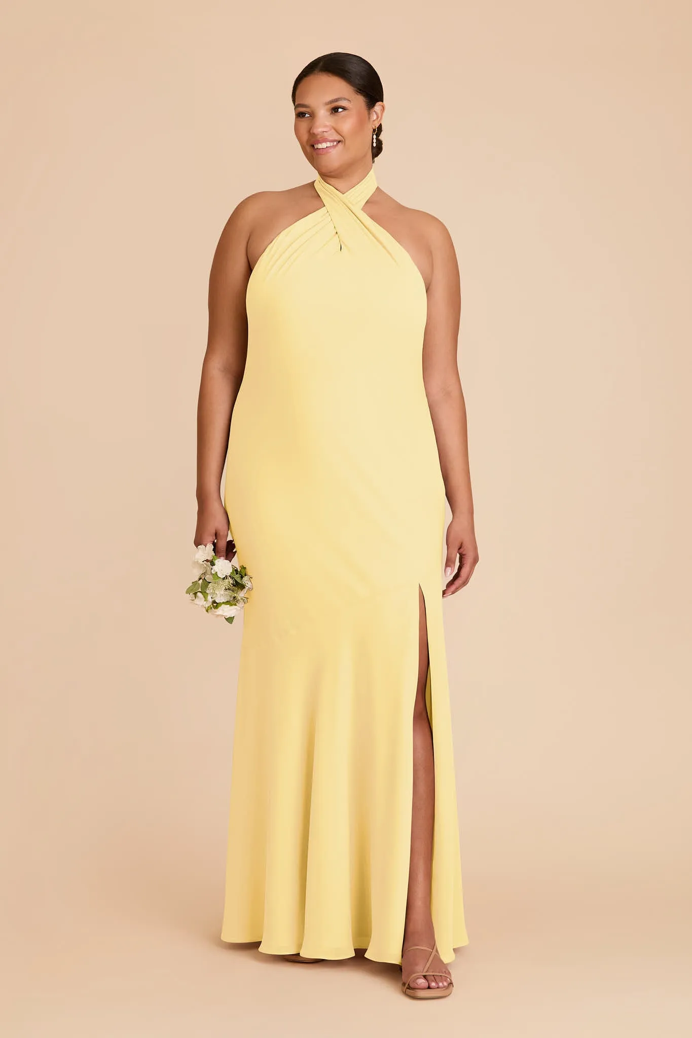 Stephanie Chiffon Dress - Lemon Sorbet sold by Birdy Grey product image thumbnail 2