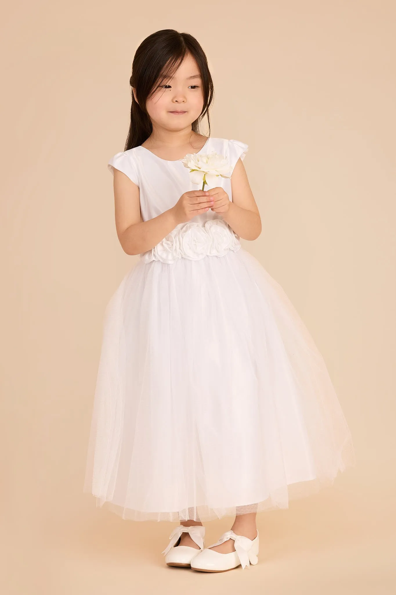 Gardenia Flower Girl Dress - White sold by Birdy Grey