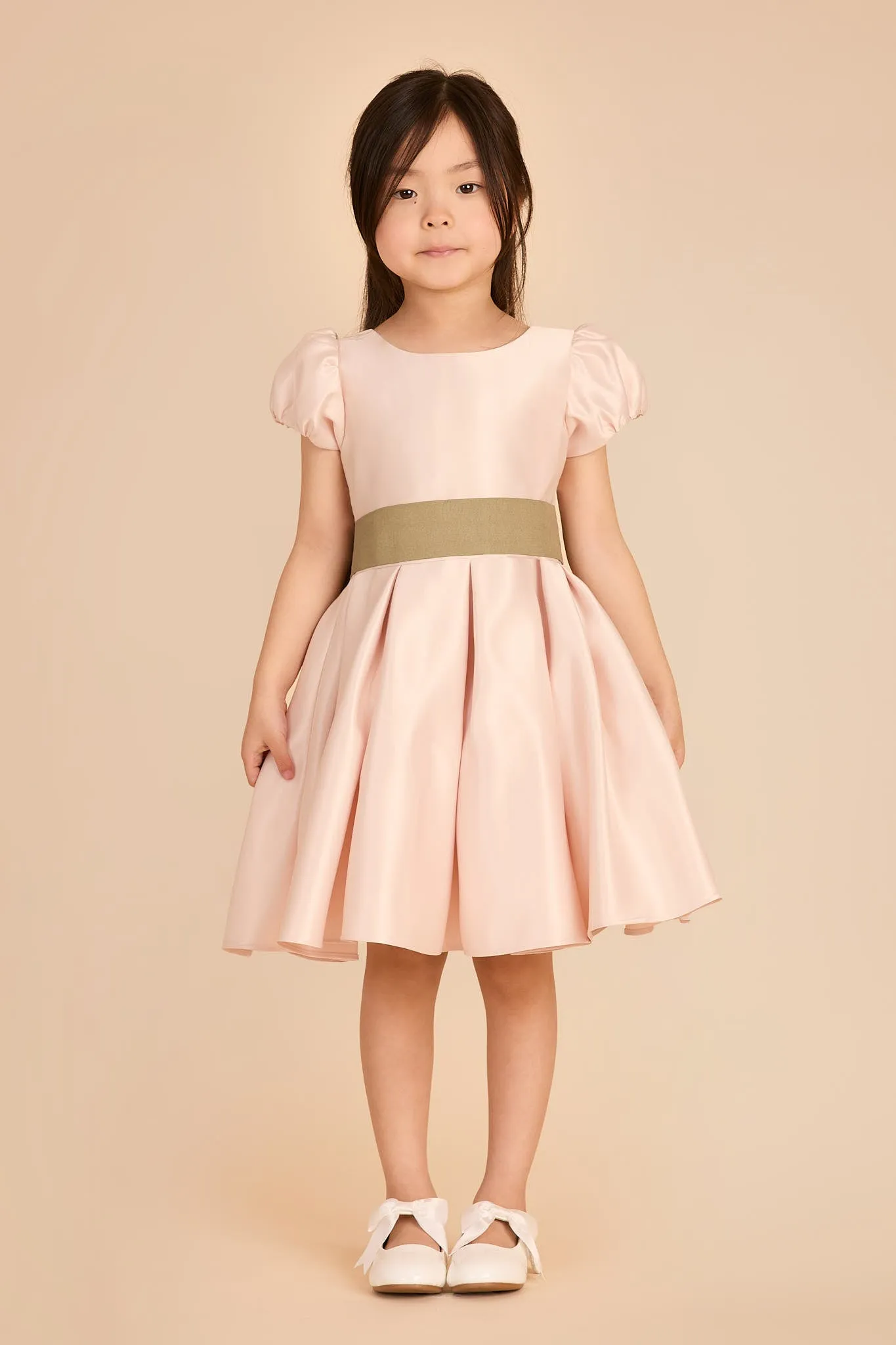 Peony Flower Girl Dress - Light Blush sold by Birdy Grey