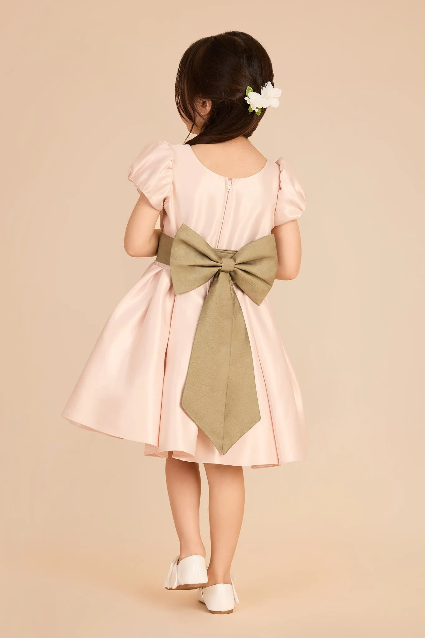 Peony Flower Girl Dress - Light Blush sold by Birdy Grey product image thumbnail 3