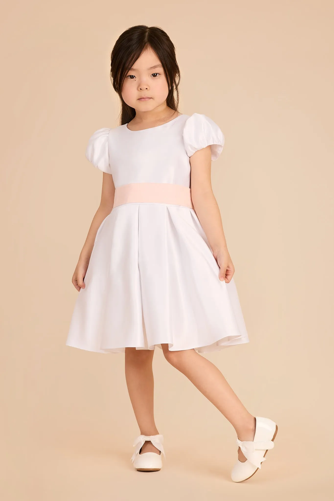 Peony Flower Girl Dress - White sold by Birdy Grey product image thumbnail 2