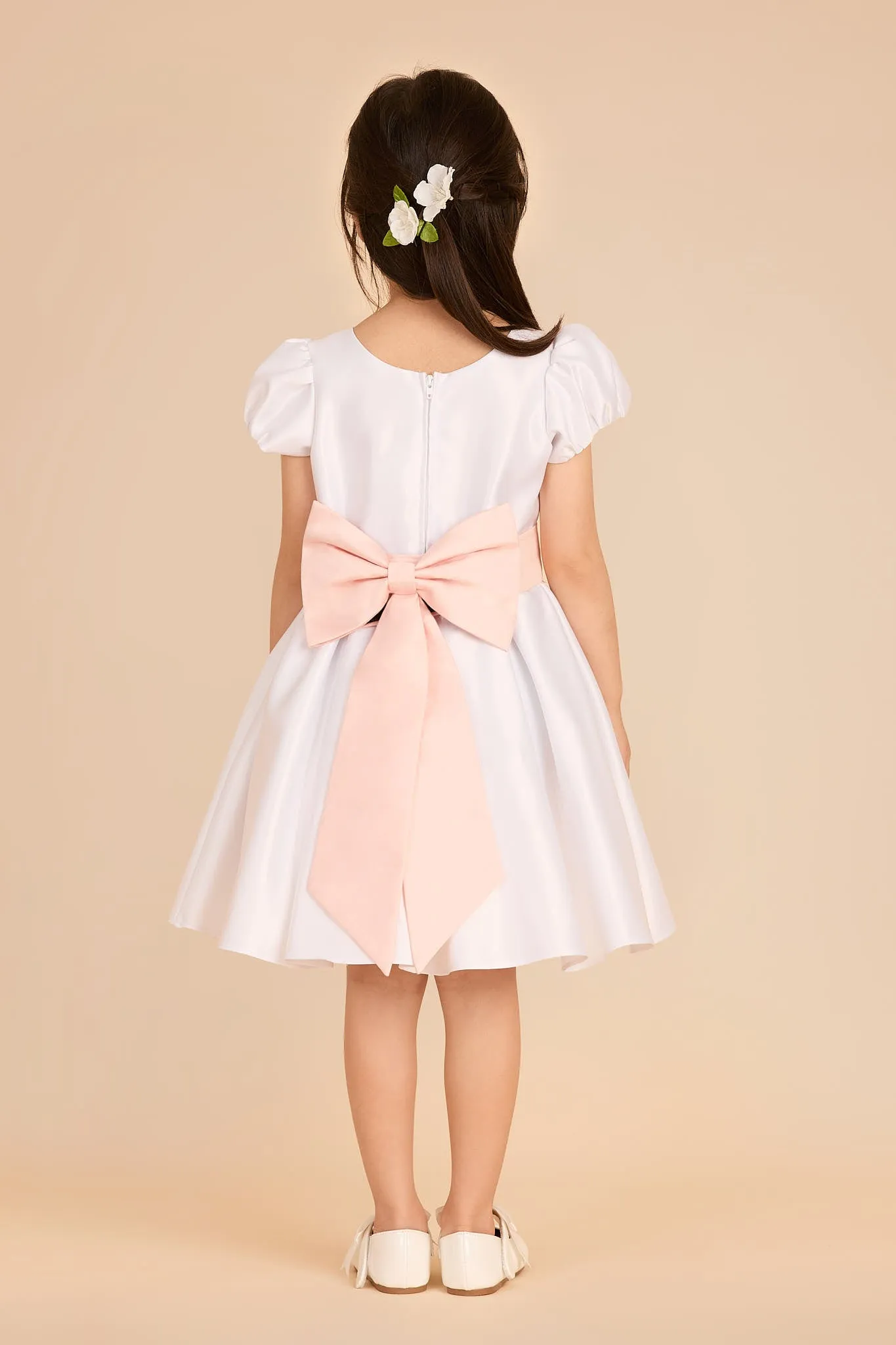 Peony Flower Girl Dress - White sold by Birdy Grey product image thumbnail 3