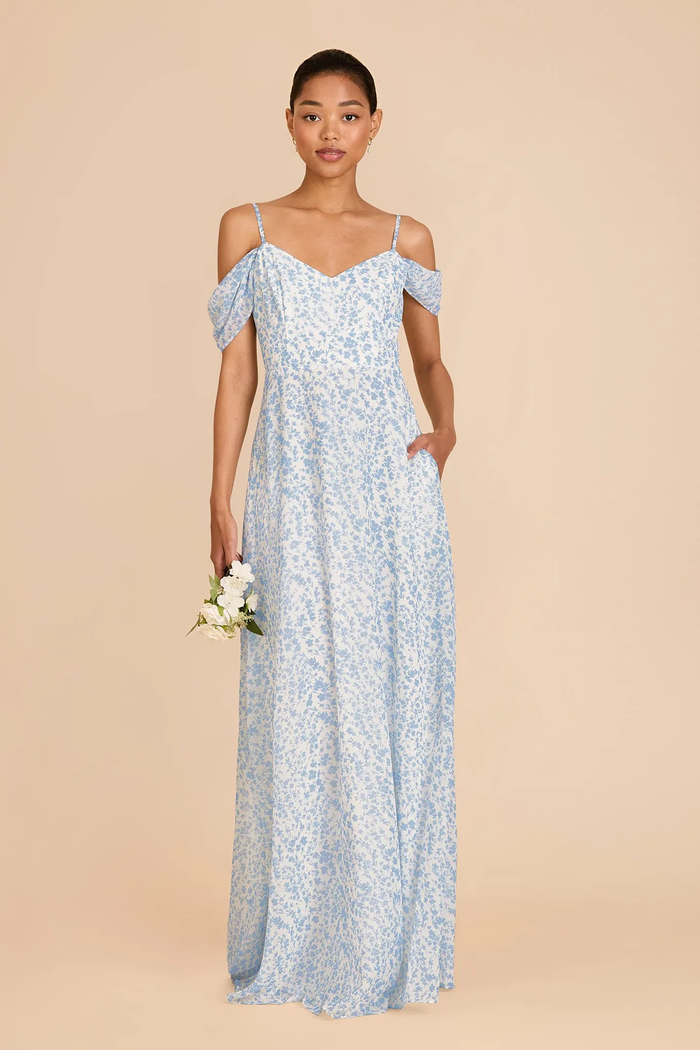 Devin Convertible Dress - Blue Dreamy Ditsy sold by Birdy Grey product image thumbnail 3