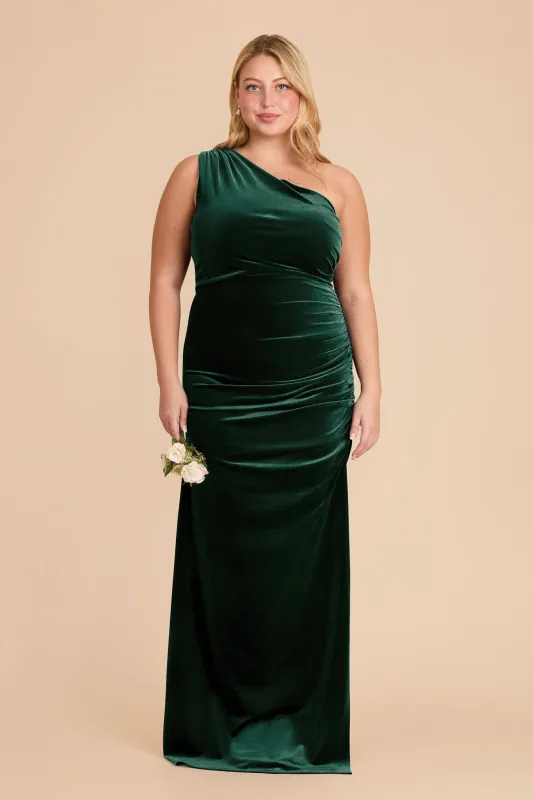 Claudia Velvet Dress - Emerald sold by Birdy Grey